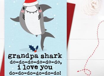 Grand-père, grand-père requin - Carte de Noël 2