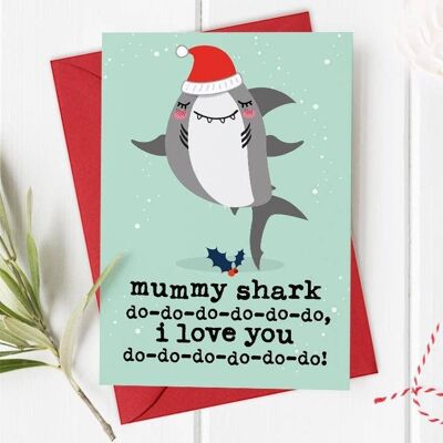 Tiburón Momia - Tarjeta de Navidad