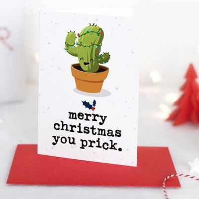 Frohe Weihnachten Sie stechen - lustige Weihnachtskarte