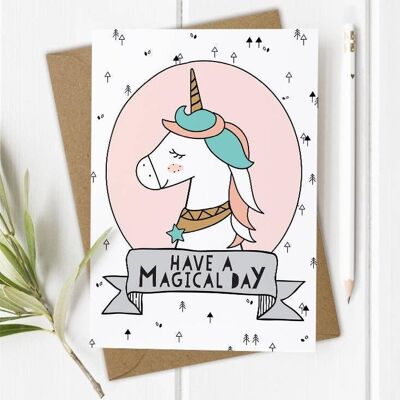 Unicorn - Children's / Girl's Birthday Card