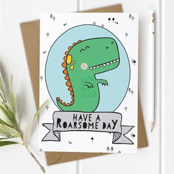 Dinosaure - Carte Anniversaire Enfant / Garçon 1