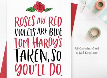 Tom Hardy, les roses sont rouges - Carte drôle de Saint-Valentin 3