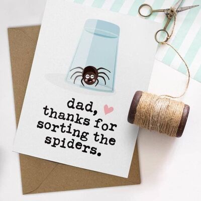 Dad Spiders - Día del padre / Tarjeta de cumpleaños de papá