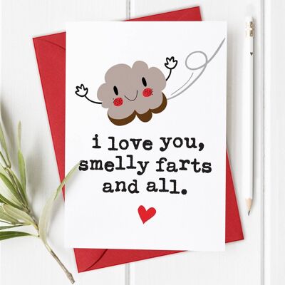 Smelly Farts - Carte drôle de Saint Valentin / anniversaire