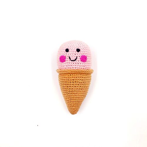 Baby Toy Friendly ice cream rattle - strawberry