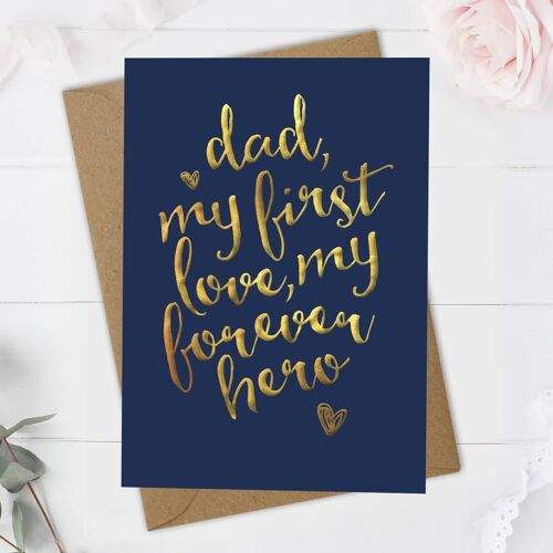 Gold Foil, Dad Forever Hero - Father's Day / Dad's Birthday