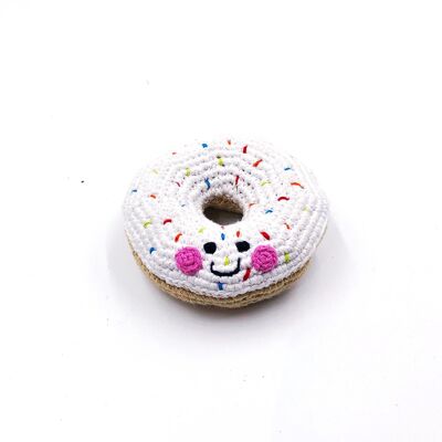 Sonajero en forma de donut Baby Toy Friendly – ​​blanco