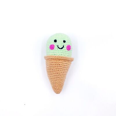 Baby Toy Friendly ice cream rattle - pistachio