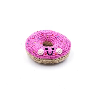 Baby Toy Friendly doughnut rattle – mid pink