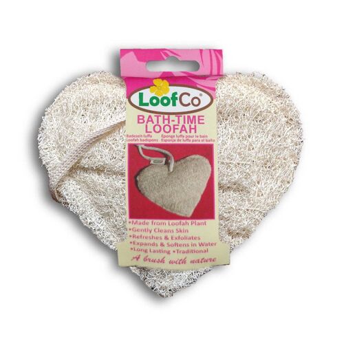 Bath-Time Loofah Heart | Natural Skin Exfoliator