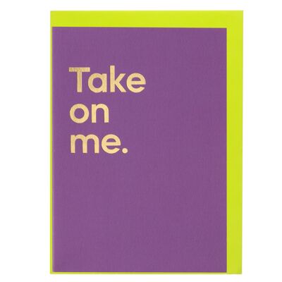 „Take on me“-Songkarte zum Streamen