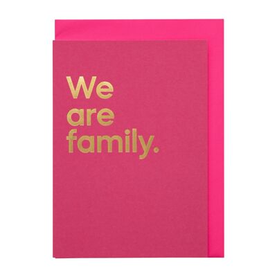Tarjeta de canciones Streamable de We are family