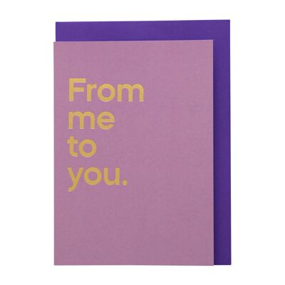 'From me to you' Streamable song card