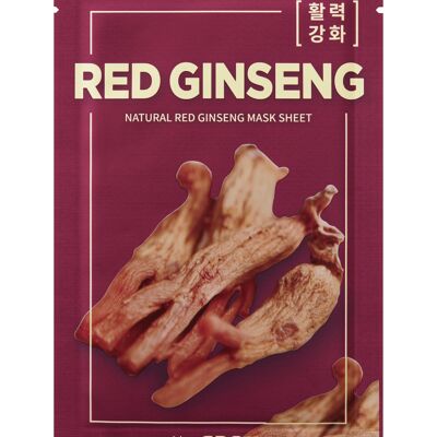 Natural Red Ginseng Mask Sheet _ Mascarilla Ginseng Rojo_21ml