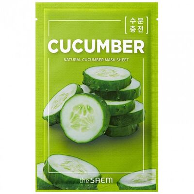 Natural Cucumber Mask Sheet_Mascarilla Pepino_21ml