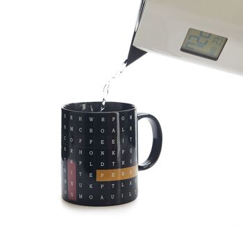 Mug, soupe à l'alphabet, 290ml, noir, céramique 3