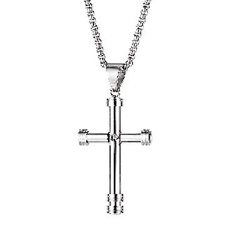 Collier homme Lee Cooper - pendentif croix argenté