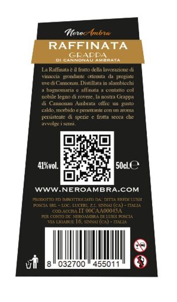 Raffiné - Ambre Grappa di Cannonau 3