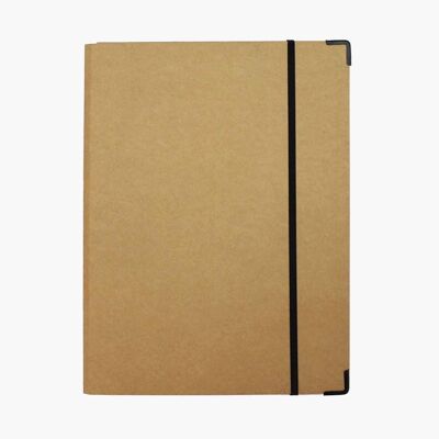 A5 rubberized kraft folder