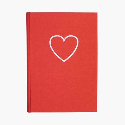 White paper A5 Red Heart