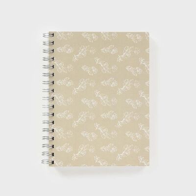 Libreta wyro A5 Avec Botanic Flower Sand (papel reciclado)