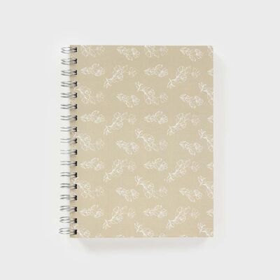 Wyro notebook A5 Avec Botanic Flower Sand (recycled paper)
