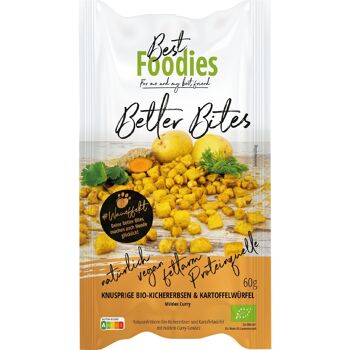Better Bites - Pommes de terre en dés biologiques et pois chiches au curry doux 1