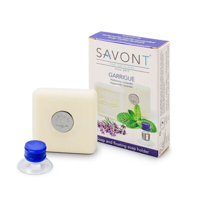 Sapone provenzale alla menta piperita con portasapone magnetico "Ready-to-soap"