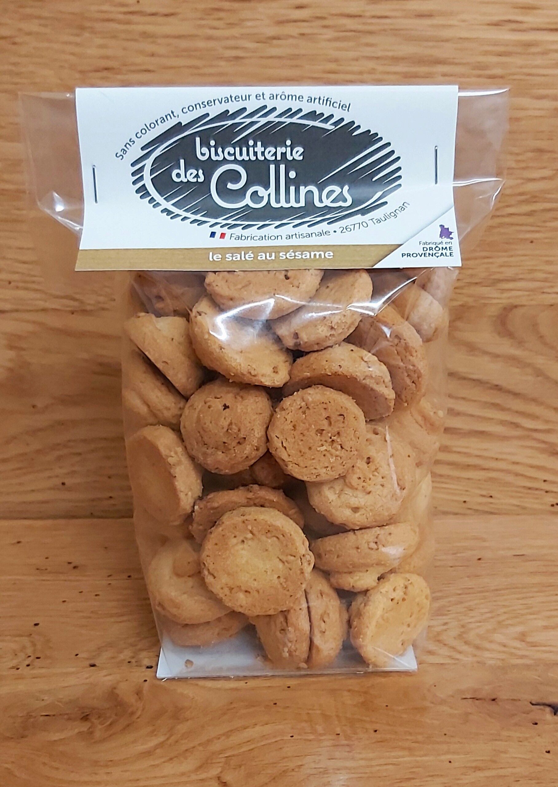 Galleta salada con semillas de sésamo