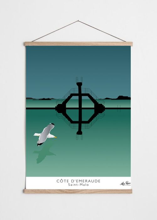 Affiche Saint-Malo Côte d'Emeraude