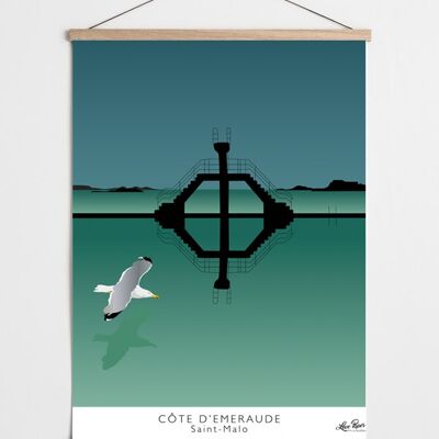 Affiche Saint-Malo Côte d'Emeraude