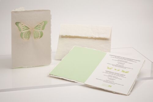 Schmetterling - Klappkarte aus Büttenpapier