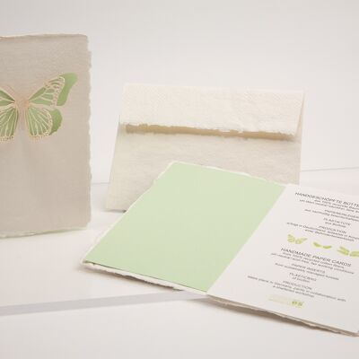 Butterfly - folded card made of handmade paper