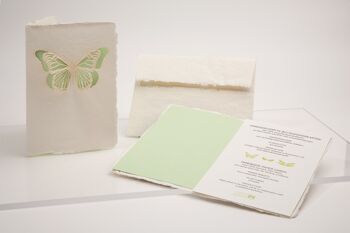 Papillon - carte pliée en papier fait main