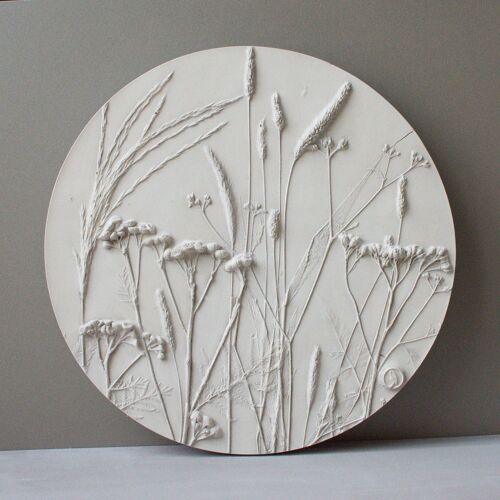 Rundes Relief Wandbild Floresta