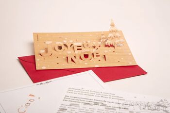 Joyeux Noel - carte de voeux en bois avec motif PopUp 4