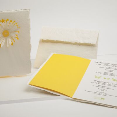 Blossom - folded card made of handmade paper