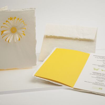 Blossom - folded card made of handmade paper
