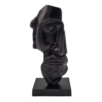 Visage 'Van Gogh' - Sculpture - Fer - Noir Antique - Hauteur 31,5 cm
