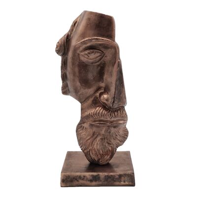 Rostro 'Van Gogh' - Escultura - Hierro - Cobre Vintage - Altura 31.5cm