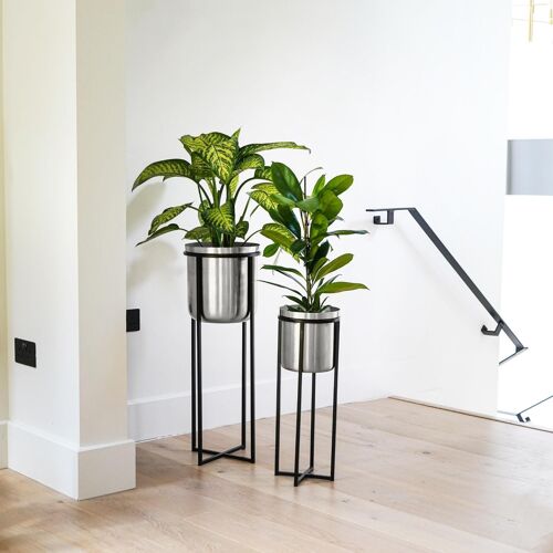 Calla Pewter Planter with Stand