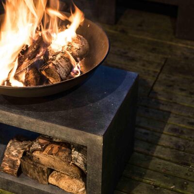 Firebowl & Rectangle Console Granite Effect Finish