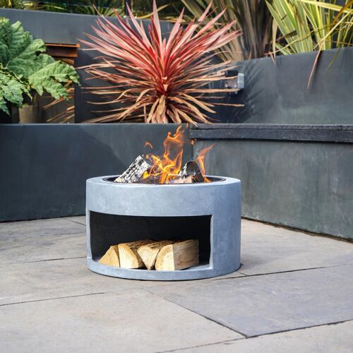 Firebowl & Round Console Cement Effect Finish