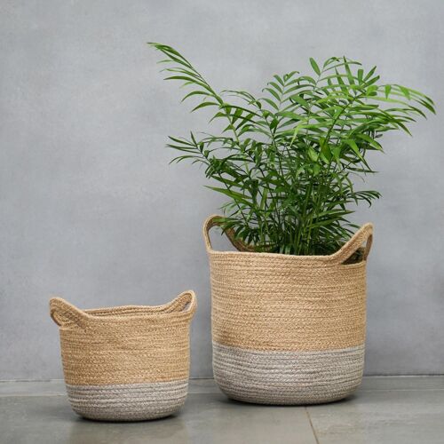 Geilo Grey Sustainable Jute Lined Basket