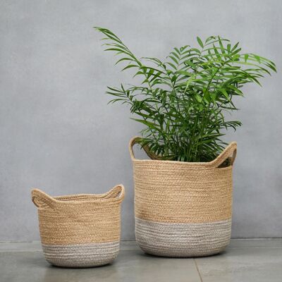 Geilo Grey Sustainable Jute Lined Basket