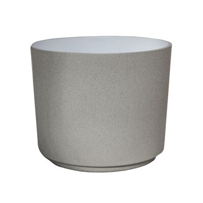 Maceta de cerámica con efecto cemento Leon Premium Glaze