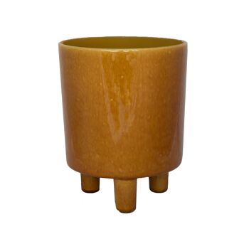 Jardinière en glaçure de qualité supérieure Pisa Mustard 3