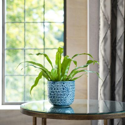 Sapphire Reactive Glaze Planter