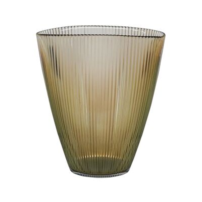 Ribbed Mocha Vase