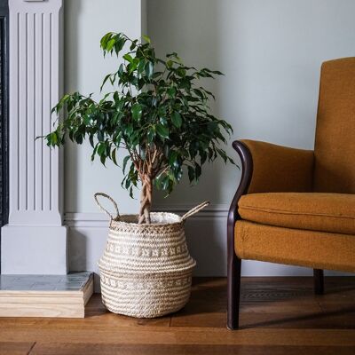 Seagrass White Tribal Sustainable Lined Basket